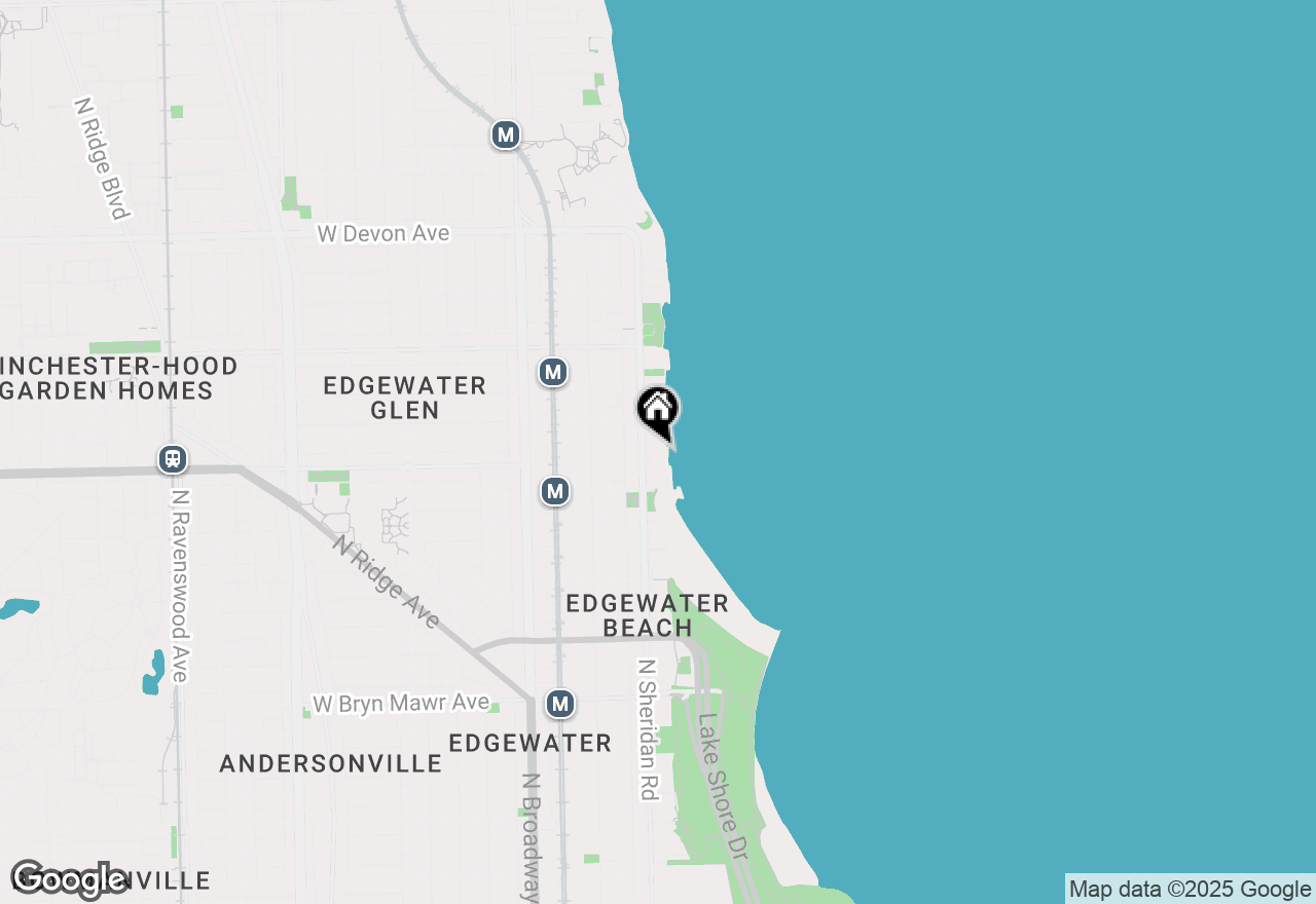Map of 6007 N Sheridan Road #16H, Chicago, IL 60660