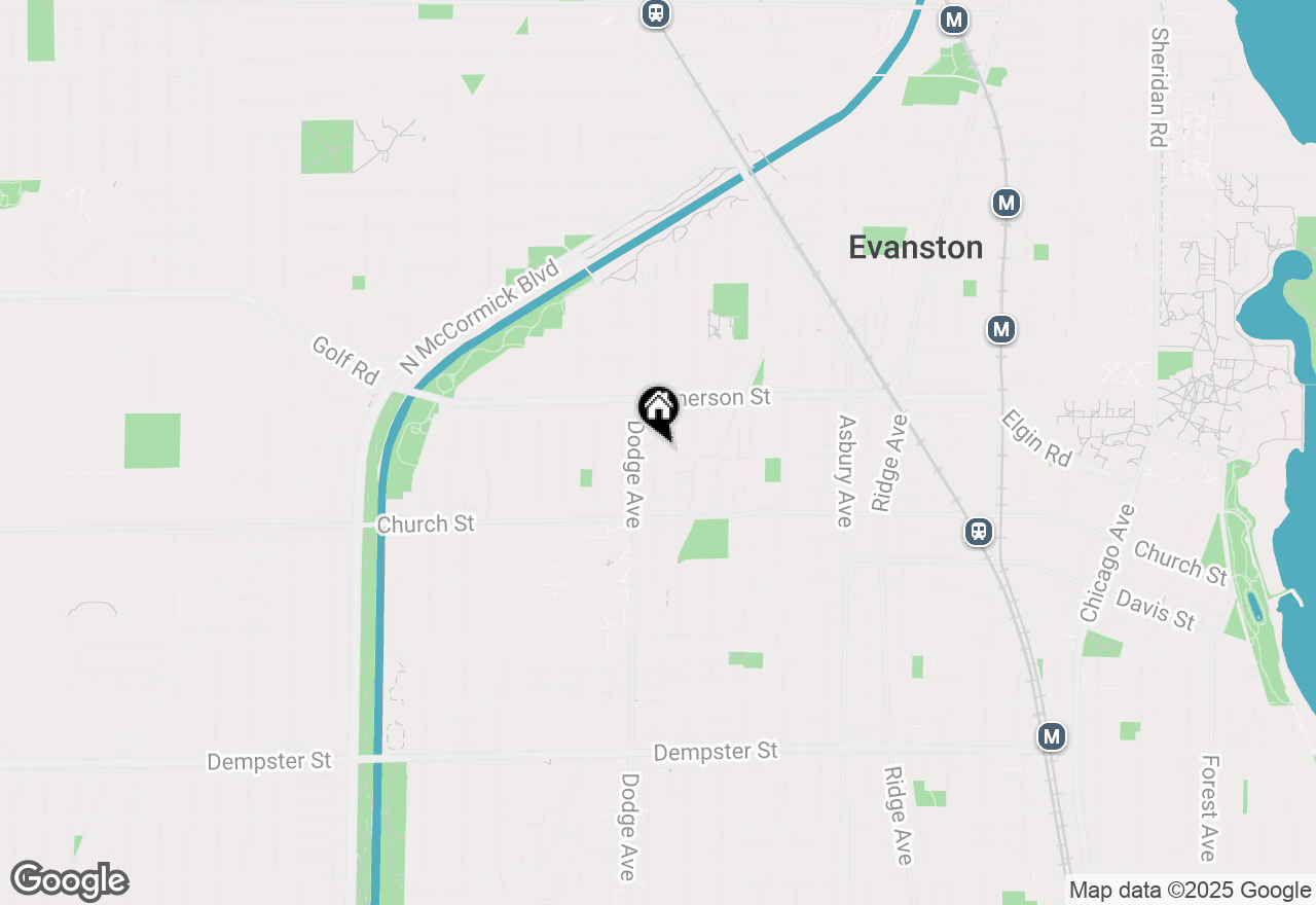 Map of 1811 Lyons Street, Evanston, IL 60201