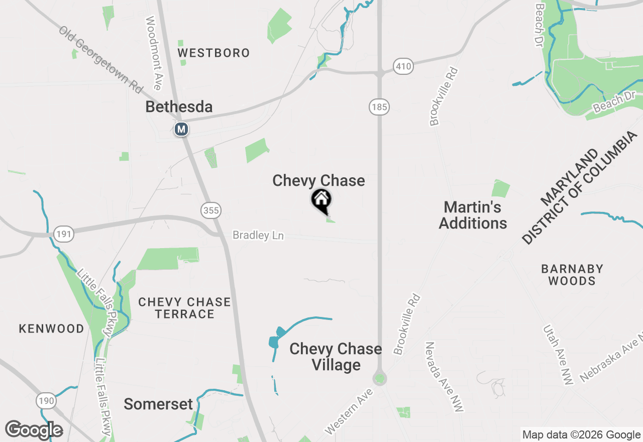 Map of 4111 Rosemary Street, Chevy Chase, MD 20815