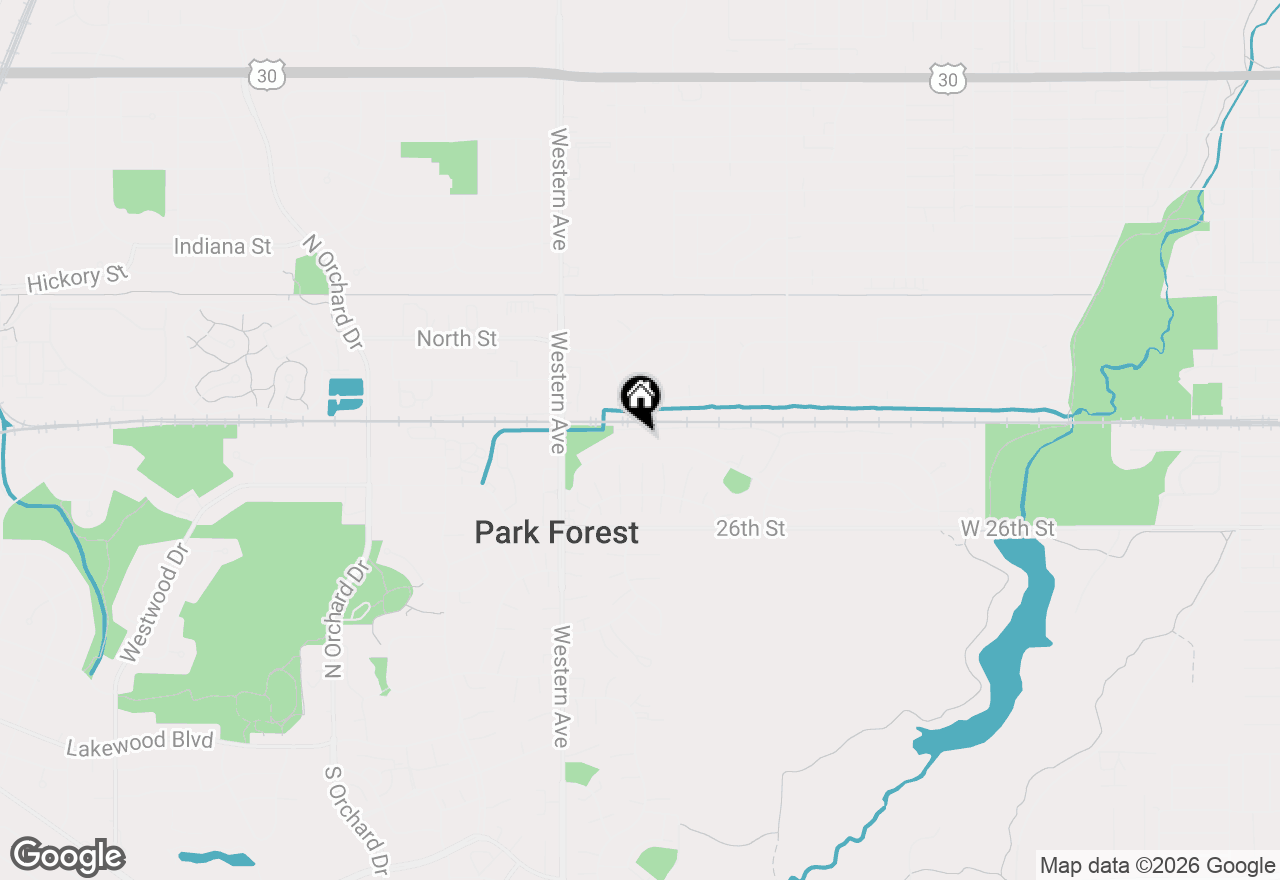 Map of 128 Algonquin Street, Park Forest, IL 60466