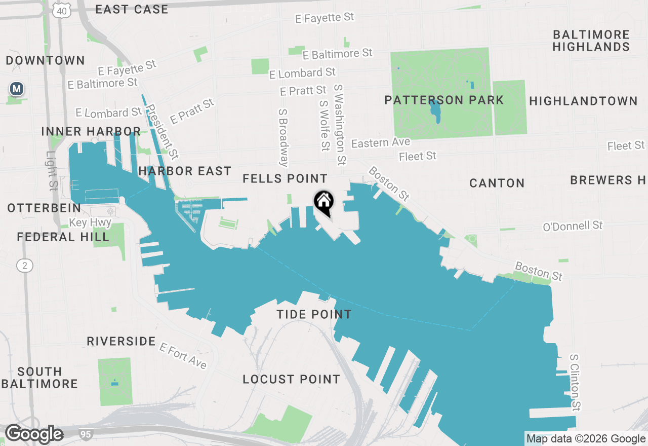 Map of 960 Fell Street #605, Baltimore, MD 21231