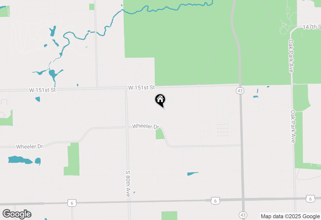 Map of 15245 Narcissus Court, Orland Park, IL 60462