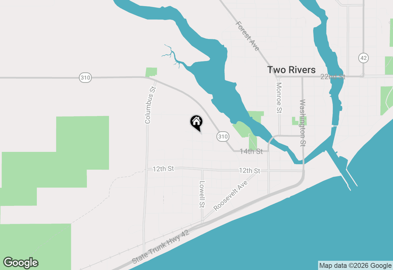 Map of 2515 16th St, Two Rivers, WI 54241
