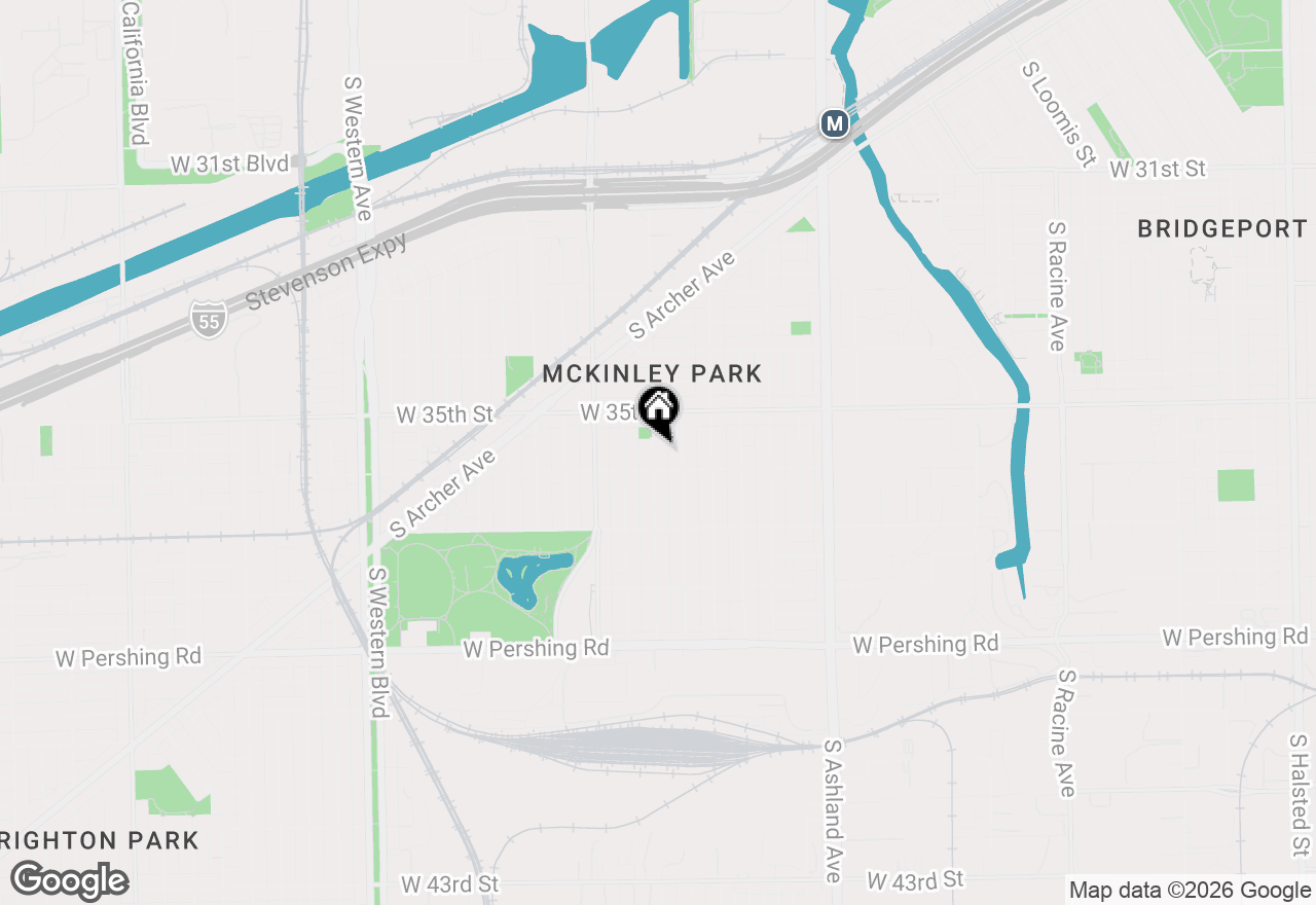 Map of 3543 S Wolcott Avenue, Chicago, IL 60609