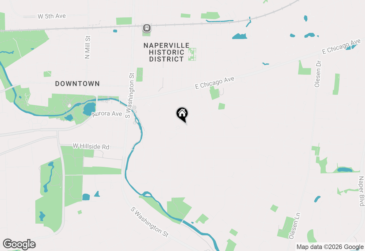 Map of 427 S Sleight Street, Naperville, IL 60540