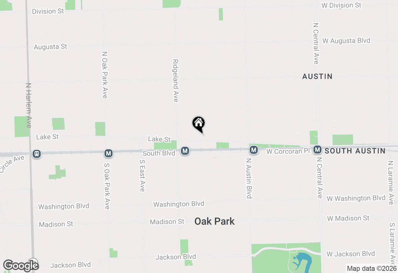 Map of 131 N Harvey Avenue, Oak Park, IL 60302