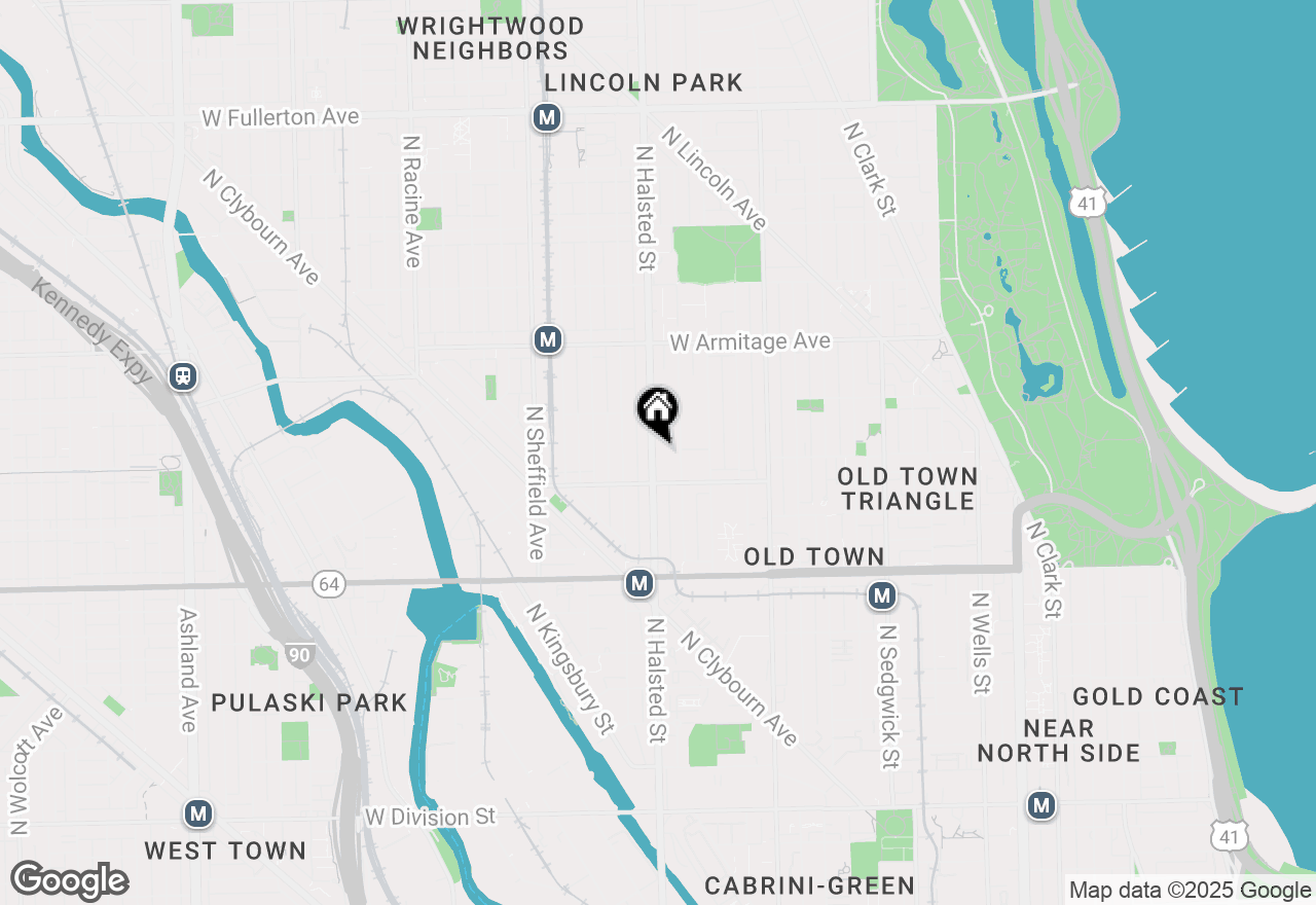 Map of 1835 N Halsted Street #4, Chicago, IL 60614