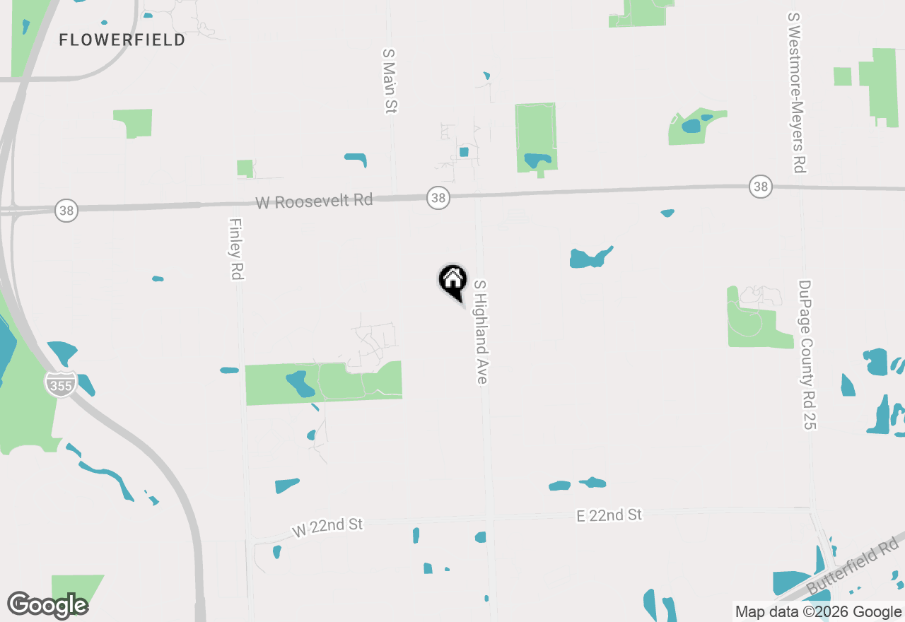 Map of 111 E 14th Place, Lombard, IL 60148