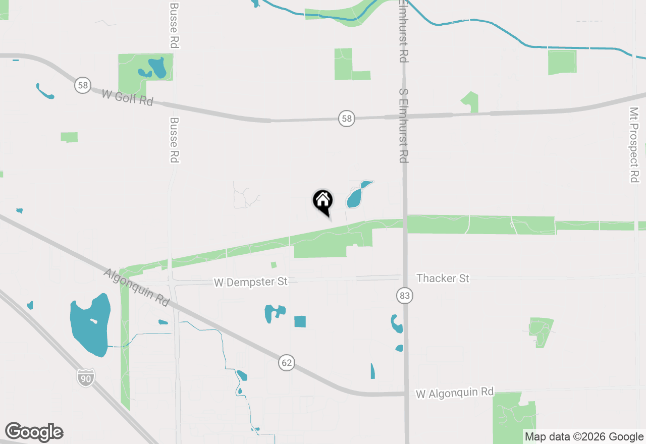 Map of 725 W Huntington Commons Road #104, Mount Prospect, IL 60056