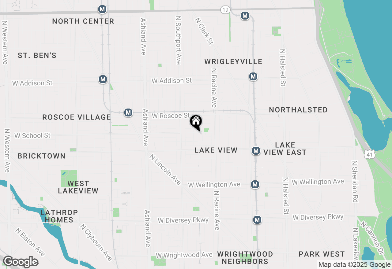 Map of 3256 N Lakewood Avenue #2, Chicago, IL 60657