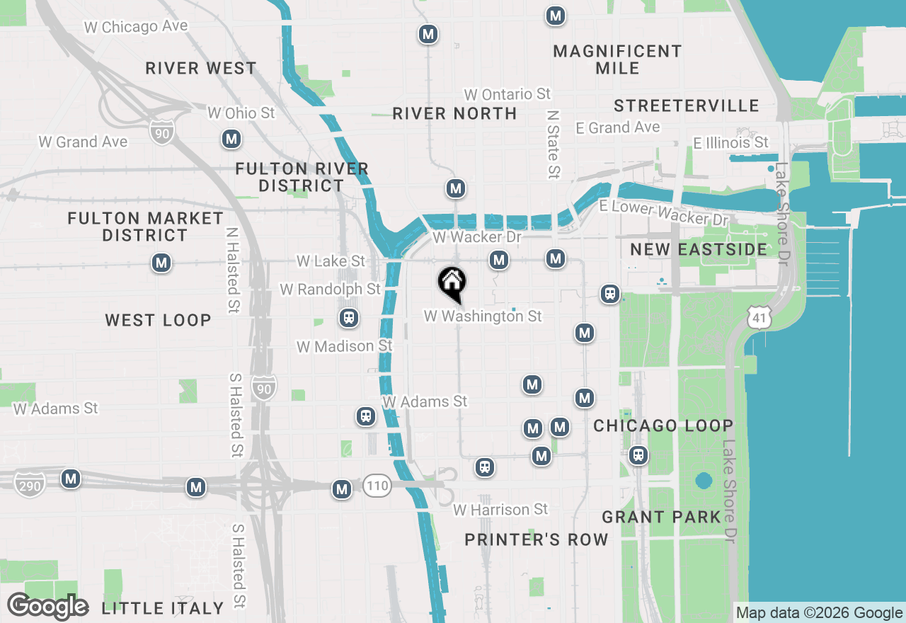 Map of 208 W Washington Street #802, Chicago, IL 60606