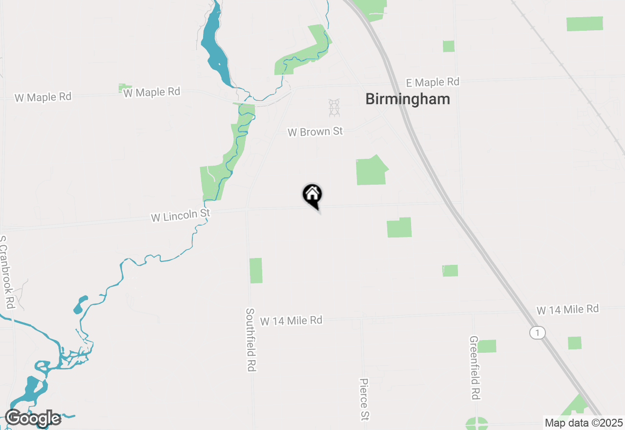 Map of 1188 Washington Boulevard, Birmingham, MI 48009