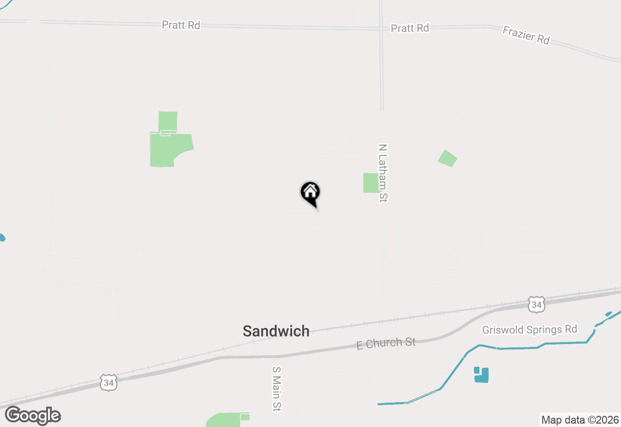 Map of Commonly Known As Washington & 9th Street, Sandwich, IL 60548