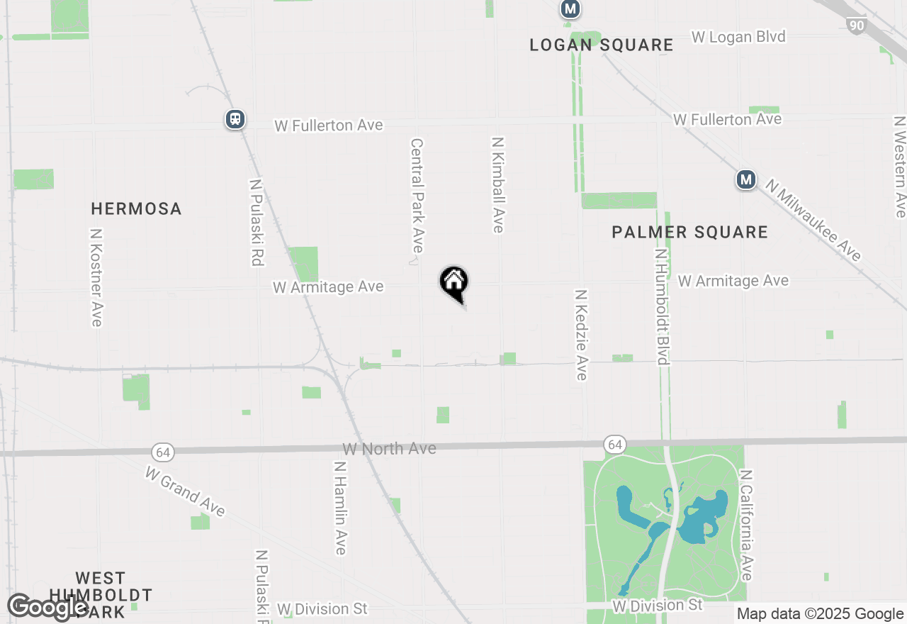 Map of 1919 N Drake Avenue #E, Chicago, IL 60647