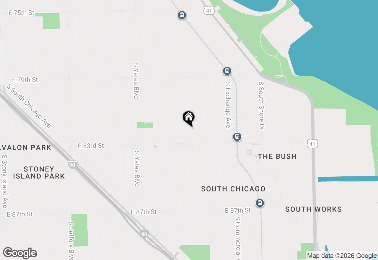 Map of 8207 S Marquette Avenue, Chicago, IL 60617