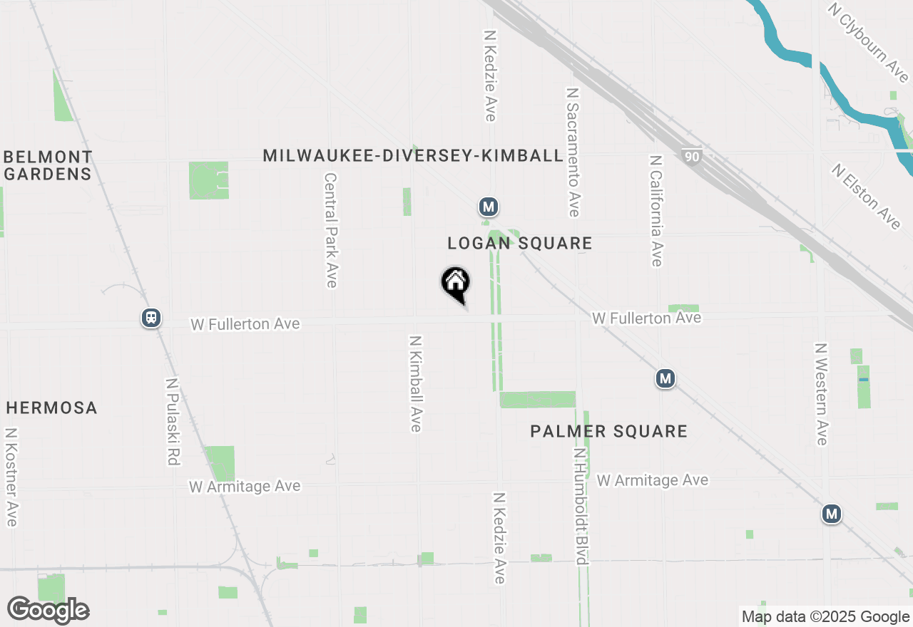 Map of 2414 N Sawyer Avenue #2D, Chicago, IL 60647