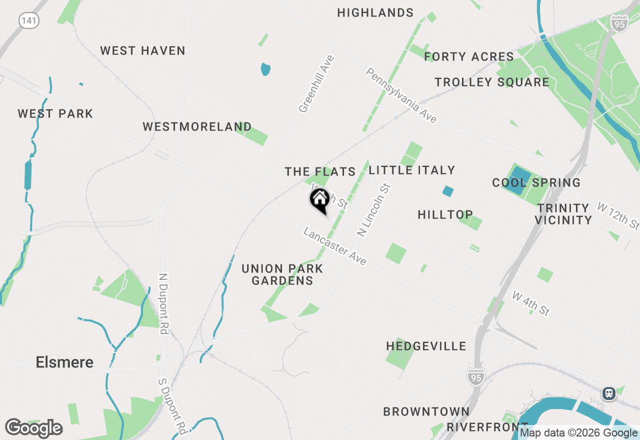 Map of 2117 W 2nd Street, Wilmington, DE 19805