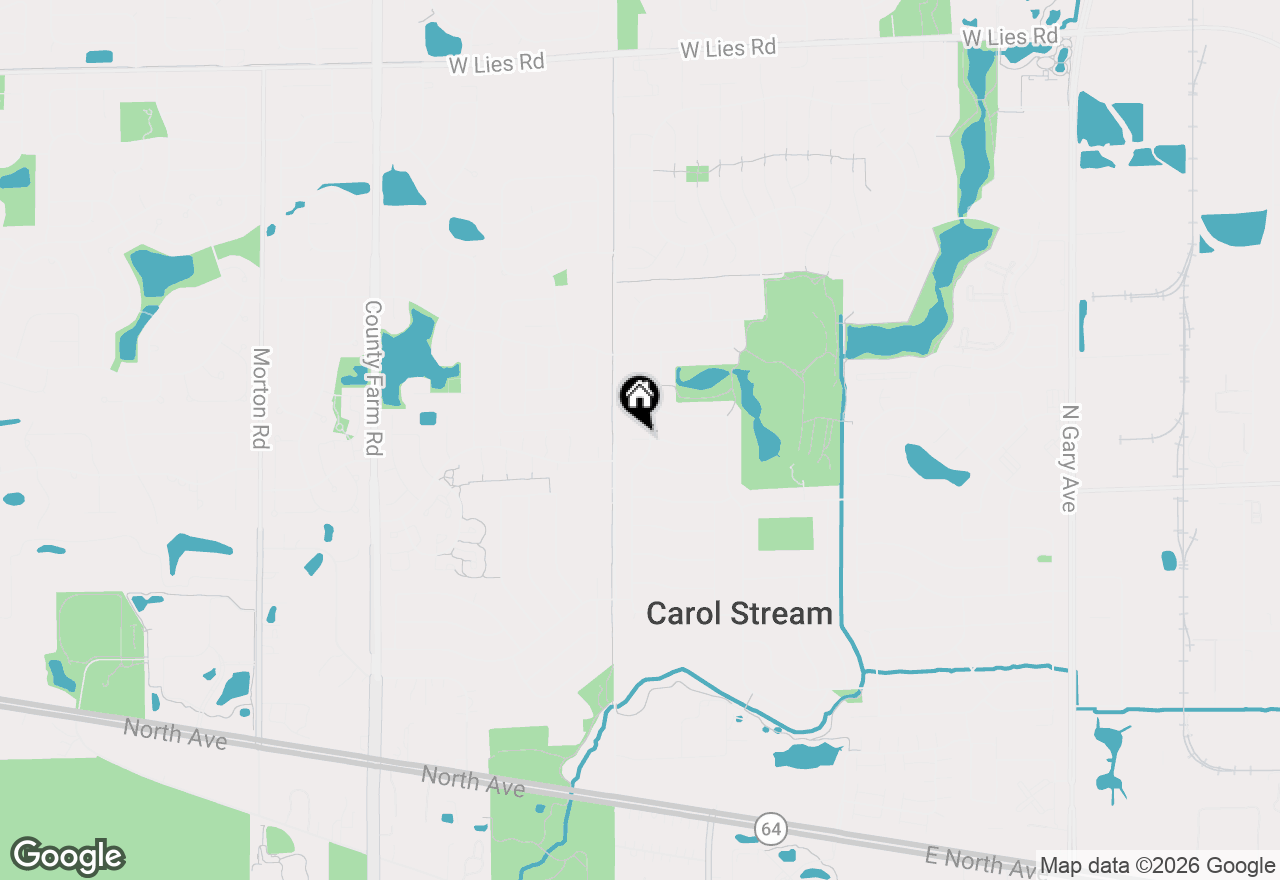 Map of 605 Commanche Court, Carol Stream, IL 60188