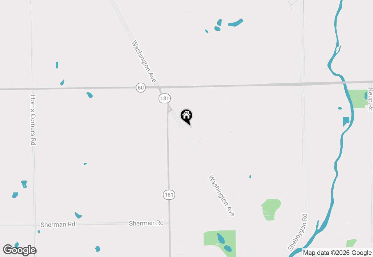 Map of N118W7360 Fairway Ln, Cedarburg, WI 53012