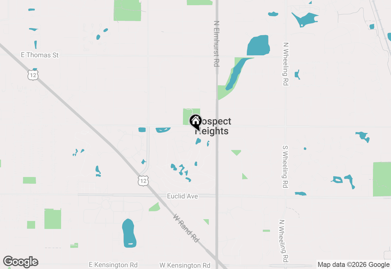 Map of 105 W Dover Drive, Mount Prospect, IL 60056