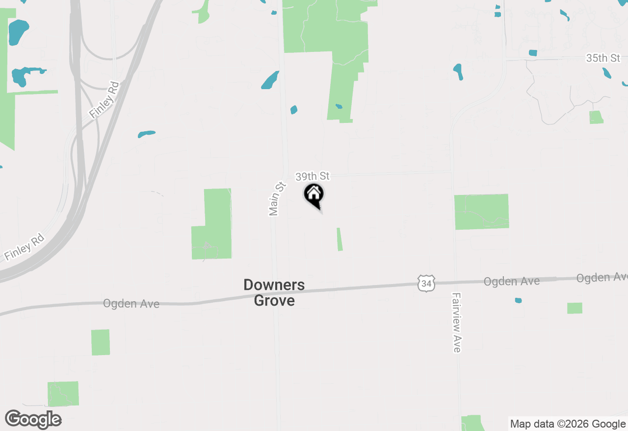 Map of 908 40th Street, Downers Grove, IL 60515
