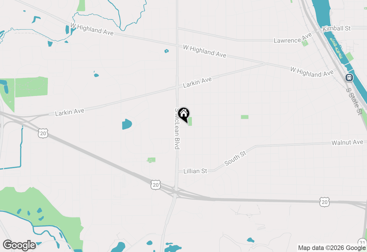 Map of 132 S Weston Avenue, Elgin, IL 60123