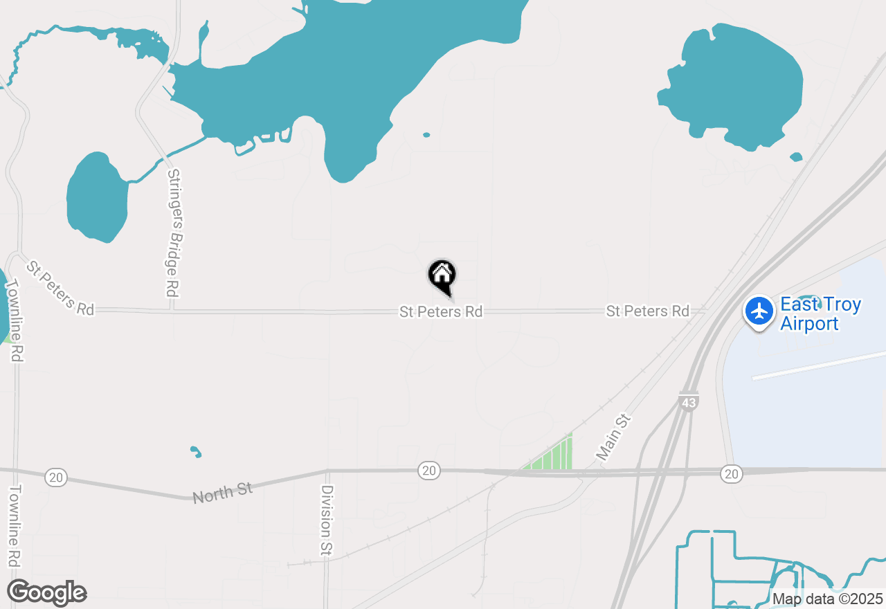 Map of 2721 Red Oak Ln, East Troy, WI 53120