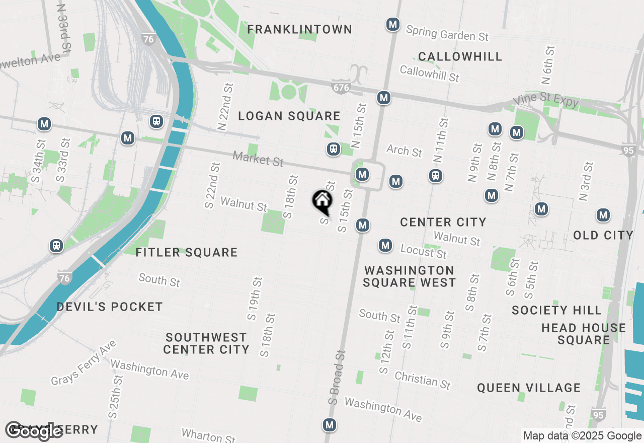Map of 1600-7 Walnut Street #706, Philadelphia, PA 19103