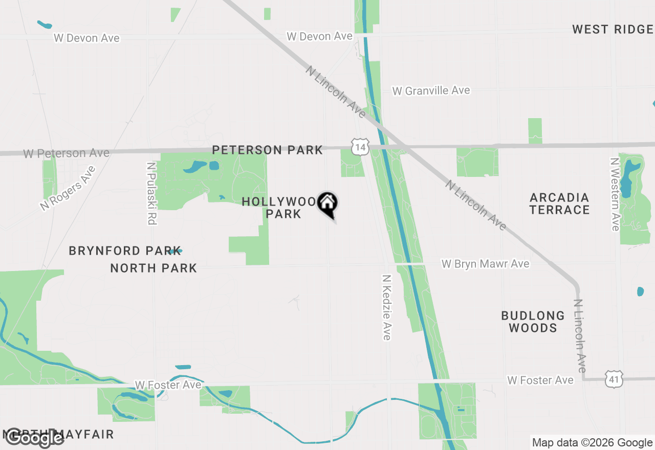 Map of 5717 N Kimball Avenue #2N, Chicago, IL 60659