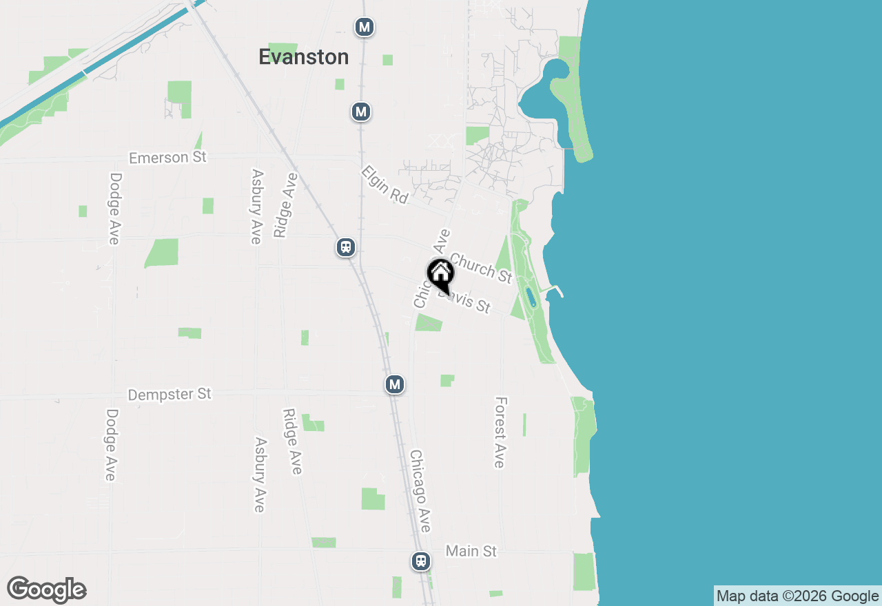 Map of 1516 Hinman Avenue #506, Evanston, IL 60201