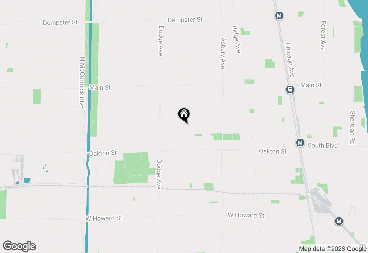 Map of 1619 Seward Street, Evanston, IL 60202