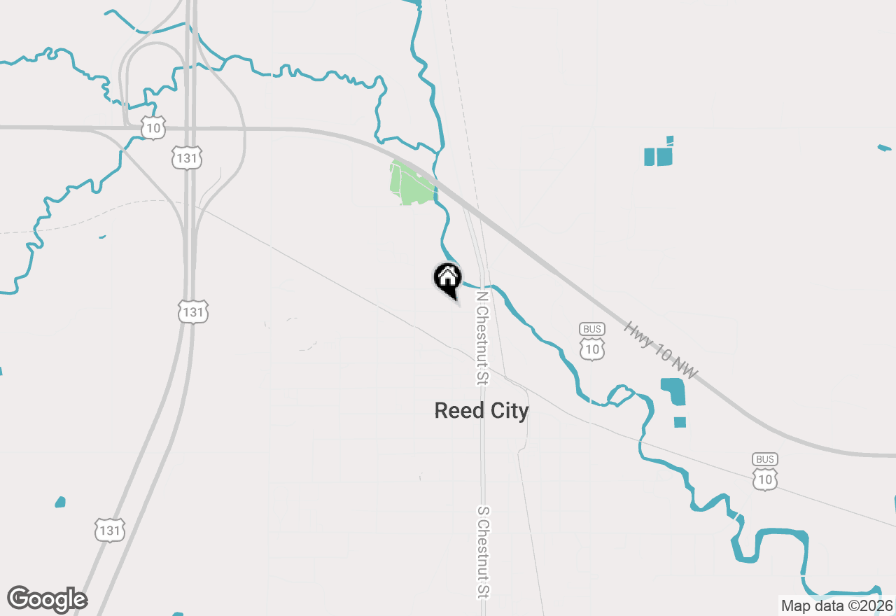 Map of 411 N Higbee Street, Reed City, MI 49677
