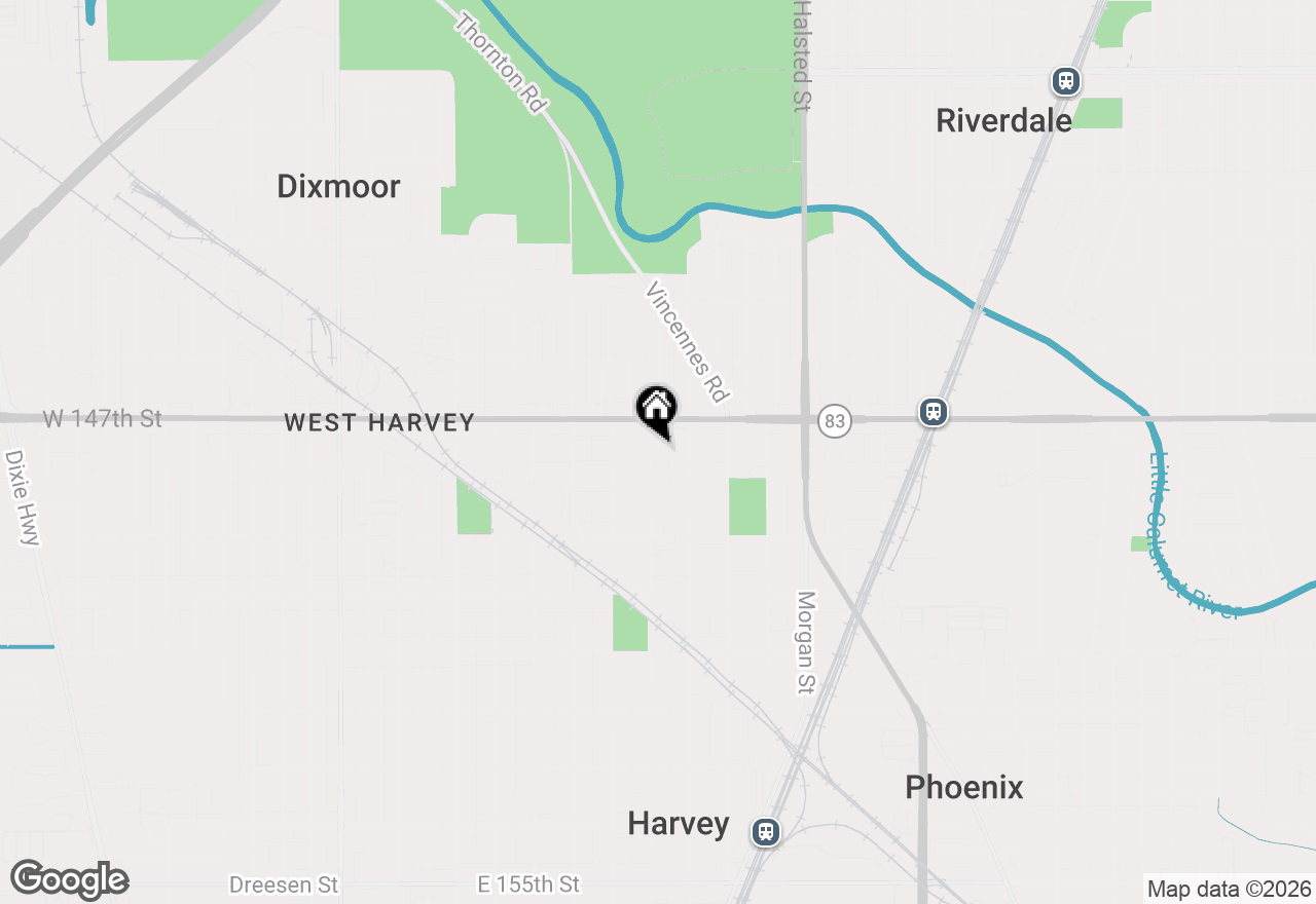 Map of 14725 Turlington Avenue, Harvey, IL 60426