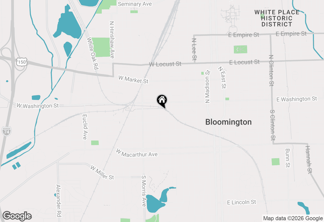 Map of 916 W Front Street, Bloomington, IL 61701
