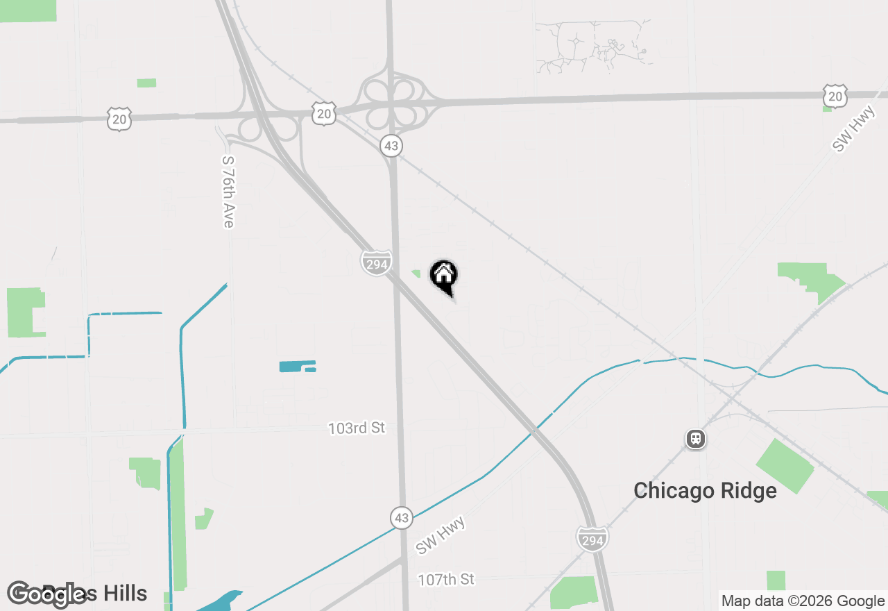 Map of 7045 W 100th Street, Chicago Ridge, IL 60415