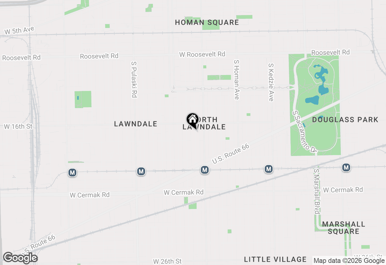 Map of 1628 & 1626 S Millard Avenue, Chicago, IL 60623