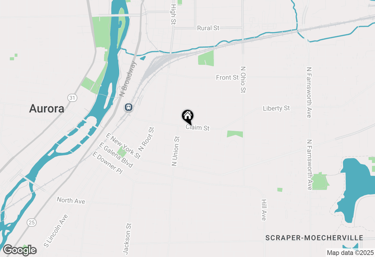 Map of 729 Claim Street, Aurora, IL 60505