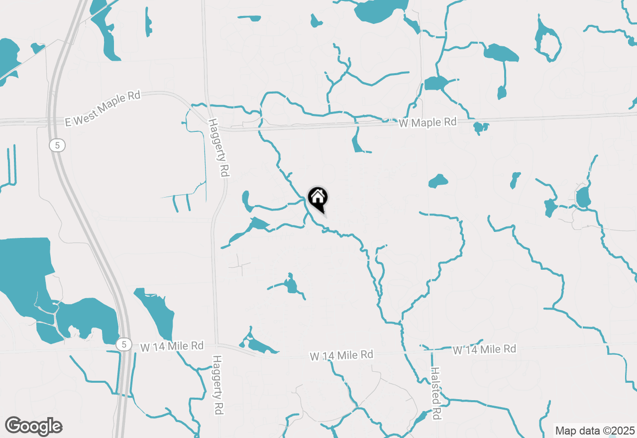Map of 7219 Oakwood Drive, West Bloomfield, MI 48322