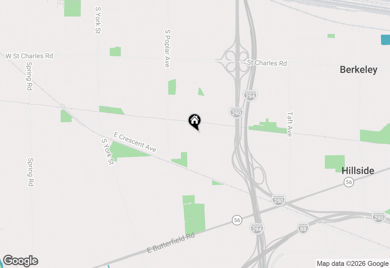 Map of 566 S Cedar Avenue, Elmhurst, IL 60126