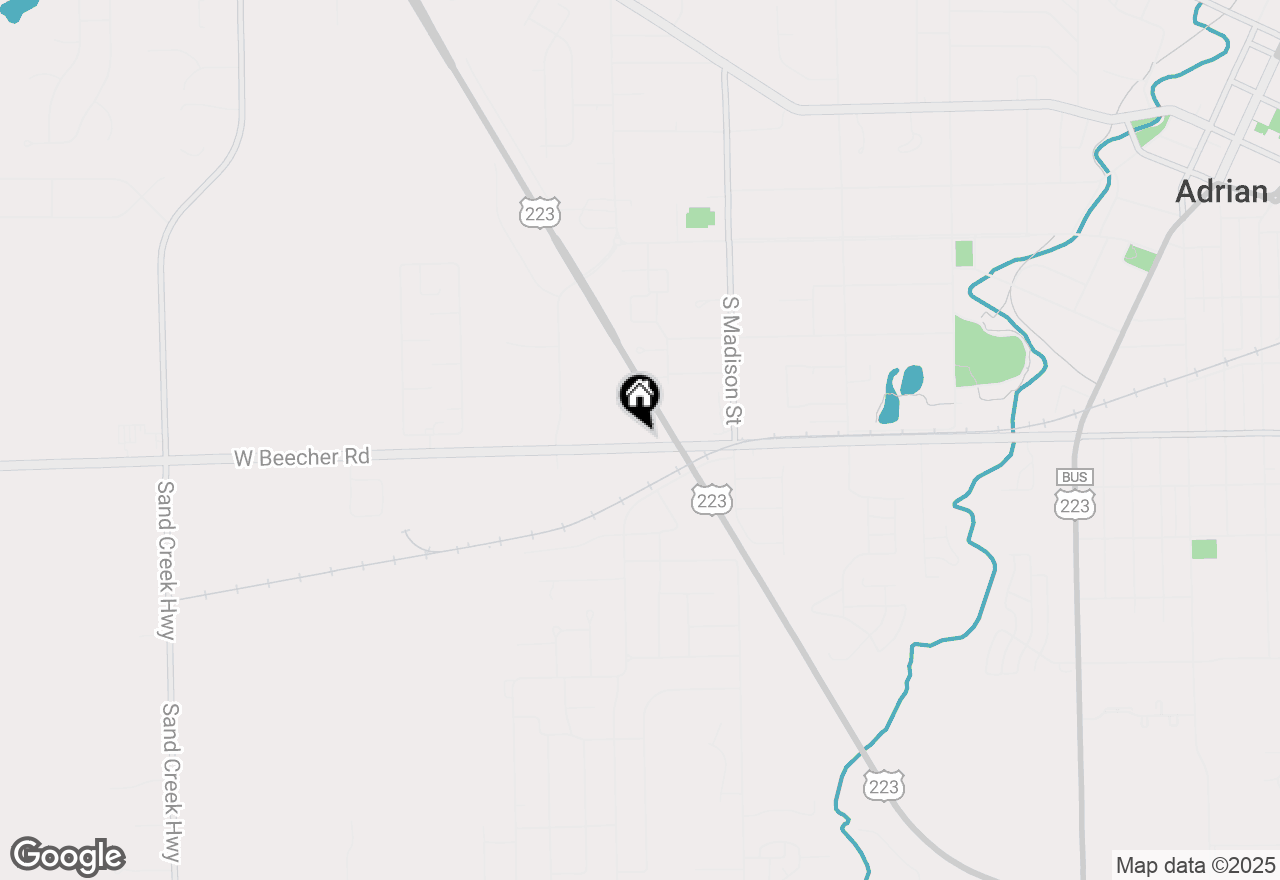 Map of 1332 W Beecher Road, Adrian, MI 49221