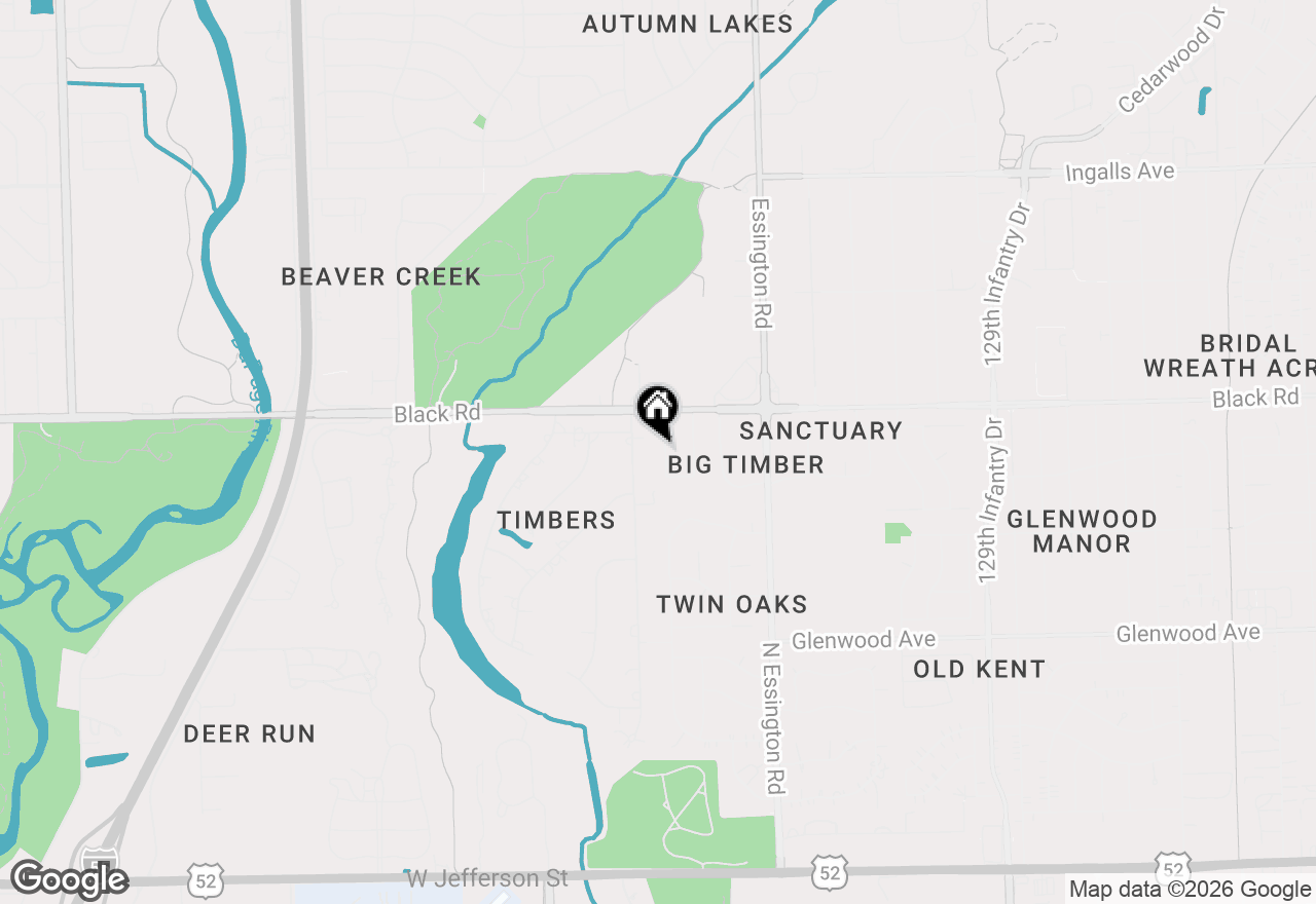 Map of 735 Meadow Wood Drive, Joliet, IL 60431