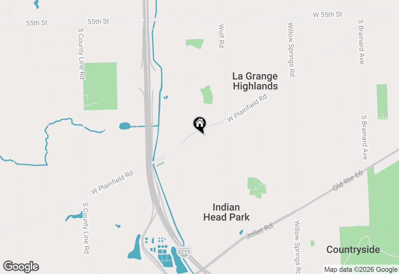 Map of 11361 W Plainfield Road, Indian Head Park, IL 60525