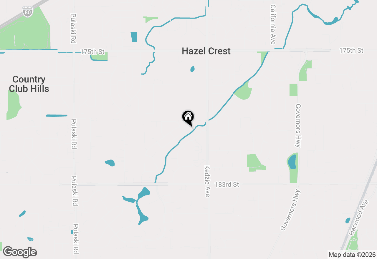 Map of 3307 Fountainbleau Drive, Hazel Crest, IL 60429