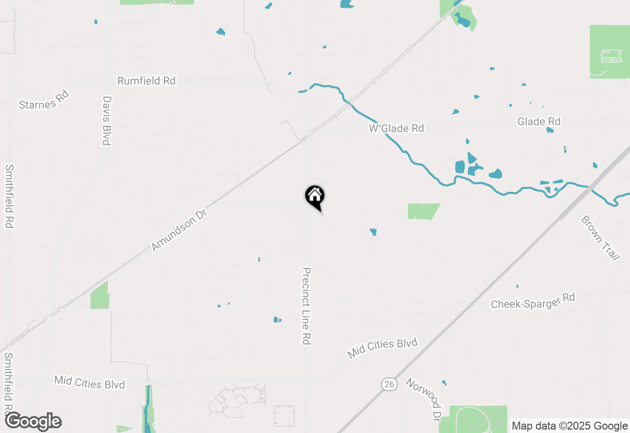 Map of 740 Highland Crest Drive, Hurst, TX 76054