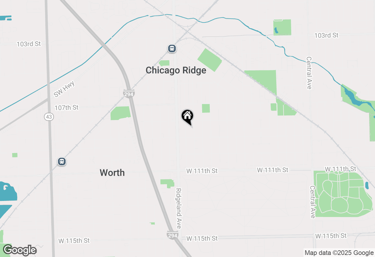 Map of 10825 Oxford Avenue, Chicago Ridge, IL 60415