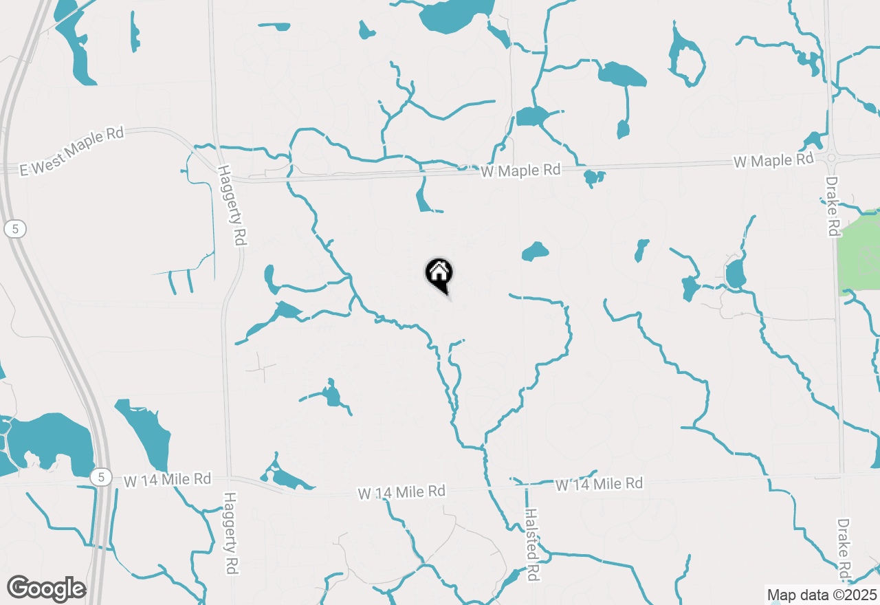 Map of 6983 Brookeshire Drive, West Bloomfield, MI 48322