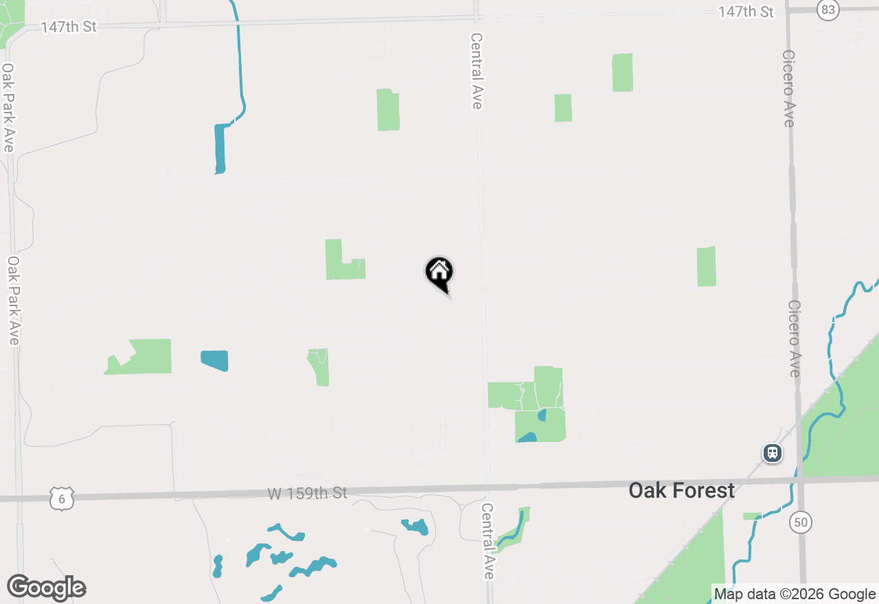 Map of 15405 James Drive, Oak Forest, IL 60452