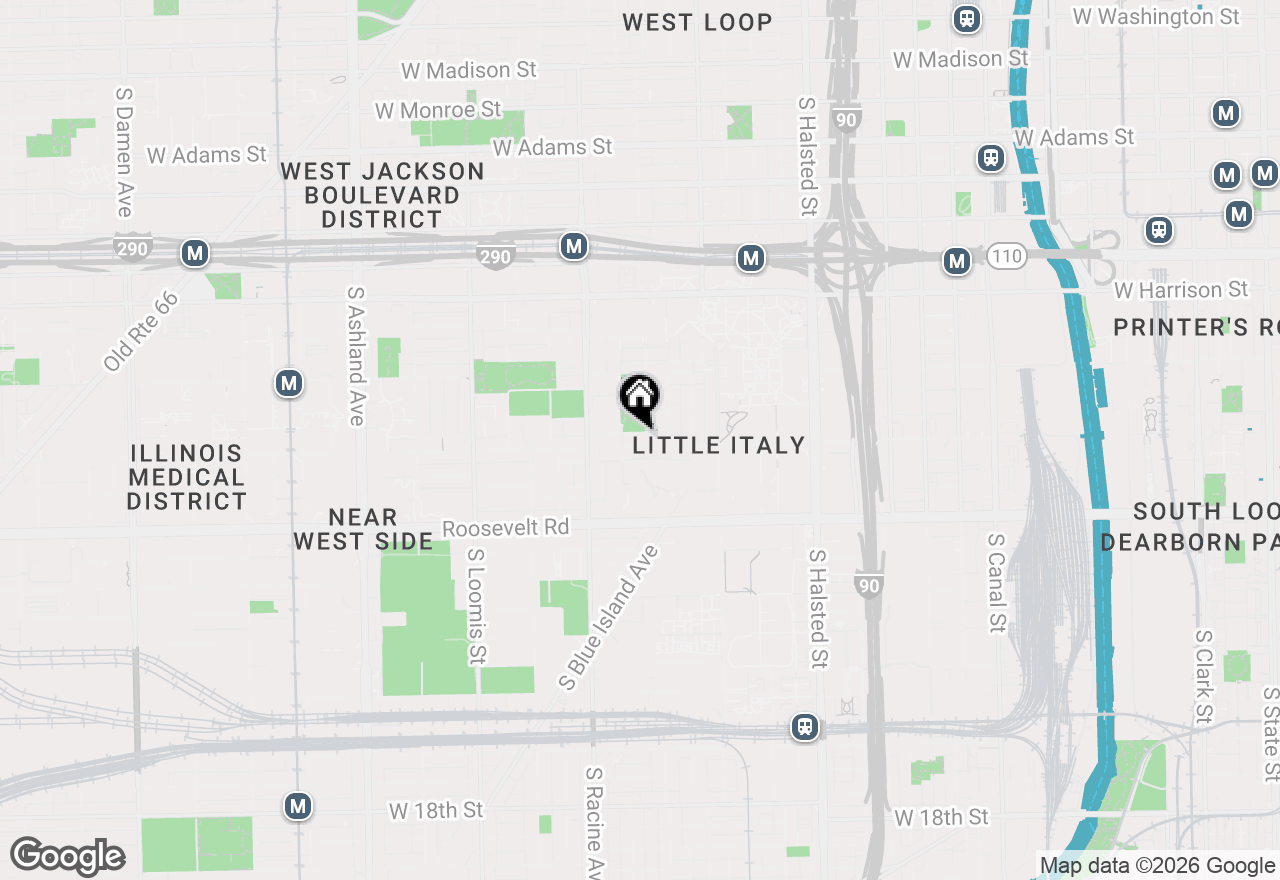 Map of 1104 W Taylor Street, Chicago, IL 60607