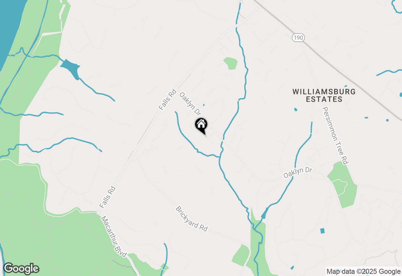 Map of 10442 Oaklyn Drive, Potomac, MD 20854