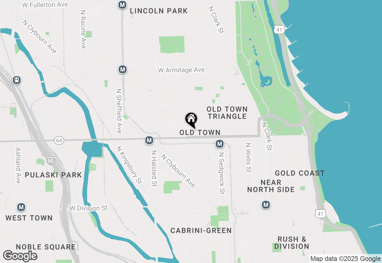 Map of 1620 N Mohawk Street #A, Chicago, IL 60614